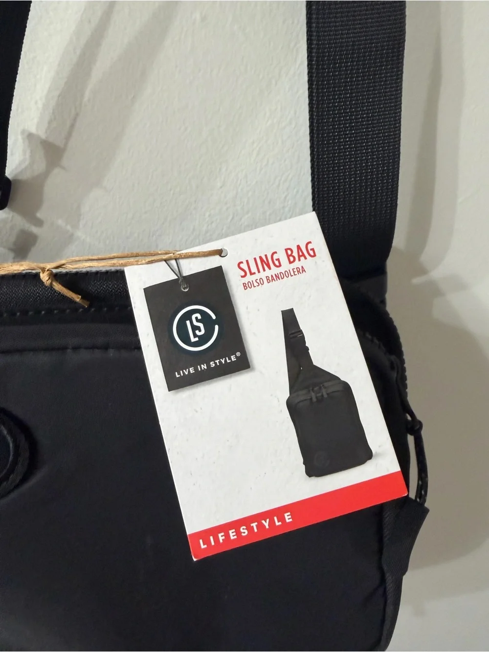 Black Unisex Sling Bag - Compact Crossbody Travel Pouch (ALDI)
